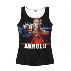 Женская майка 3D с принтом Arnold в городе Новоалтайск, 100% полиэстер | круглая горловина, прямой силуэт, длина до линии бедра | arnold schwarzenegger | cinema | movie | актёр | арнольд шварценеггер | блокбастер | боевик | звезда | кино | киногерой