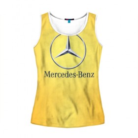 Женская майка 3D с принтом Yellow Benz в городе Новоалтайск, 100% полиэстер | круглая горловина, прямой силуэт, длина до линии бедра | car | mercedes | авто | мерседес