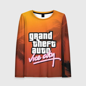 Женский лонгслив 3D с принтом GTA в городе Новоалтайск, 100% полиэстер | длинные рукава, круглый вырез горловины, полуприлегающий силуэт | grand theft auto | gta | vice city | вайс сити | гта