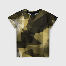 Детская футболка 3D с принтом Camo - Black & Yellow (Чёрно-жёлтый камуфляж) в городе Новоалтайск, 100% гипоаллергенный полиэфир | прямой крой, круглый вырез горловины, длина до линии бедер, чуть спущенное плечо, ткань немного тянется | 0x000000123 | camo | камуфляж