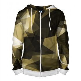 Мужская толстовка 3D на молнии с принтом Camo - Black & Yellow (Чёрно-жёлтый камуфляж) в городе Новоалтайск, 100% полиэстер | длина до линии бедра, манжеты и пояс оформлены мягкой тканевой резинкой, двухслойный капюшон со шнурком для регулировки, спереди молния, по бокам два кармана | 0x000000123 | camo | камуфляж