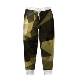 Мужские брюки 3D с принтом Camo - Black & Yellow (Чёрно-жёлтый камуфляж) в городе Новоалтайск, 100% полиэстер | манжеты по низу, эластичный пояс регулируется шнурком, по бокам два кармана без застежек, внутренняя часть кармана из мелкой сетки | 0x000000123 | camo | камуфляж