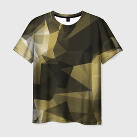 Мужская футболка 3D с принтом Camo - Black & Yellow (Чёрно-жёлтый камуфляж) в городе Новоалтайск, 100% полиэфир | прямой крой, круглый вырез горловины, длина до линии бедер | 0x000000123 | camo | камуфляж
