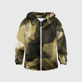 Детская ветровка 3D с принтом Camo - Black & Yellow (Чёрно-жёлтый камуфляж) в городе Новоалтайск, 100% полиэстер | подол и капюшон оформлены резинкой с фиксаторами, по бокам два кармана без застежек, один потайной карман на груди | 0x000000123 | camo | камуфляж