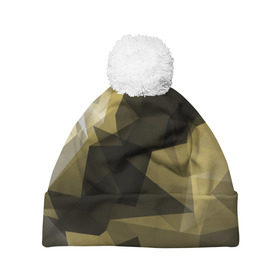 Шапка 3D c помпоном Camo - Black & Yellow (Чёрно-жёлтый камуфляж): в городе Новоалтайск, 100% полиэстер | универсальный размер, печать по всей поверхности изделия | 0x000000123 | camo | камуфляж