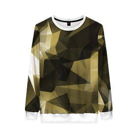 Женский свитшот 3D с принтом Camo - Black & Yellow (Чёрно-жёлтый камуфляж) в городе Новоалтайск, 100% полиэстер с мягким внутренним слоем | круглый вырез горловины, мягкая резинка на манжетах и поясе, свободная посадка по фигуре | 0x000000123 | camo | камуфляж
