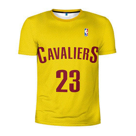 Мужская футболка 3D спортивная с принтом Форма Cavaliers Cleveland жёлтая в городе Новоалтайск, 100% полиэстер с улучшенными характеристиками | приталенный силуэт, круглая горловина, широкие плечи, сужается к линии бедра | nba