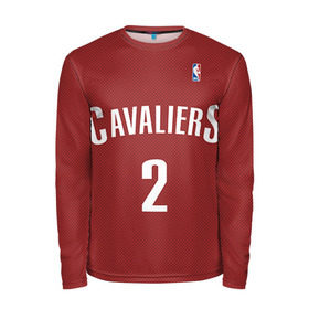 Мужской лонгслив 3D с принтом Форма Cavaliers Cleveland красная в городе Новоалтайск, 100% полиэстер | длинные рукава, круглый вырез горловины, полуприлегающий силуэт | Тематика изображения на принте: nba