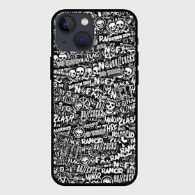 Чехол для iPhone 13 mini с принтом Панк рок. стикербомбинг в городе Новоалтайск,  |  | bad brains | bad religion | black flag | buzzcocks | clash | dead kennedys | green day | minor threat | misfits | nofx | rancid | social distortion | stooges