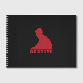 Альбом для рисования с принтом Mr Robot в городе Новоалтайск, 100% бумага
 | матовая бумага, плотность 200 мг. | mister | robot | мистер робот