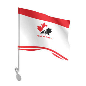 Флаг для автомобиля с принтом TEAM CANADA в городе Новоалтайск, 100% полиэстер | Размер: 30*21 см | 2017 | canada | team | teamcanada | канада | мира | россия | хоккей | чемпионат | чм2017