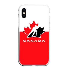 Чехол для iPhone XS Max матовый с принтом TEAM CANADA в городе Новоалтайск, Силикон | Область печати: задняя сторона чехла, без боковых панелей | 2017 | canada | hochey | team | teamcanada | канада | мира | россия | хоккей | чемпионат | чм2017