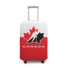 Чехол для чемодана 3D с принтом TEAM CANADA в городе Новоалтайск, 86% полиэфир, 14% спандекс | двустороннее нанесение принта, прорези для ручек и колес | 2017 | canada | hochey | team | teamcanada | канада | мира | россия | хоккей | чемпионат | чм2017