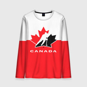 Мужской лонгслив 3D с принтом TEAM CANADA в городе Новоалтайск, 100% полиэстер | длинные рукава, круглый вырез горловины, полуприлегающий силуэт | 2017 | canada | hochey | team | teamcanada | канада | мира | россия | хоккей | чемпионат | чм2017