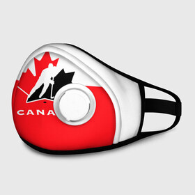 Маска из неопрена с принтом TEAM CANADA в городе Новоалтайск, неопрен 100% | Форма огибающая нос. Резинки для ушей с дополнительной резинкой на затылке. Клапан для выдоха для активного дыхания при занятиях спортом. Эластичный материал маски и окантовки для лучшего растяжения и прилегания маски.  | 2017 | canada | hochey | team | teamcanada | канада | мира | россия | хоккей | чемпионат | чм2017