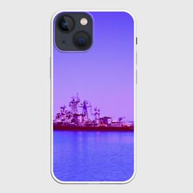 Чехол для iPhone 13 mini с принтом Сторожевой корабль в городе Новоалтайск,  |  | 3d | blue | боевой | брызги | вмф | вода | военный | волны | исторический | капли | корабль | лето | море | моряк | океан | природа | ракеты | силовые структуры | шторм