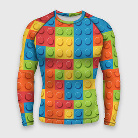 Мужской рашгард 3D с принтом Лего в городе Новоалтайск,  |  | lego | tetris | детальки | лего | разноцветные