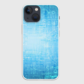 Чехол для iPhone 13 mini с принтом Сеть в городе Новоалтайск,  |  | игры | инженер | интернет | хайтек | чертёж | электричество