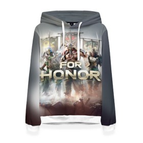 Женская толстовка 3D с принтом For honor 4 в городе Новоалтайск, 100% полиэстер  | двухслойный капюшон со шнурком для регулировки, мягкие манжеты на рукавах и по низу толстовки, спереди карман-кенгуру с мягким внутренним слоем. | for honor | honor | samurai | templar | viking | vikings | викинг | крестоносец | самурай | тамплиер