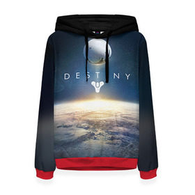 Женская толстовка 3D с принтом Destiny 11 в городе Новоалтайск, 100% полиэстер  | двухслойный капюшон со шнурком для регулировки, мягкие манжеты на рукавах и по низу толстовки, спереди карман-кенгуру с мягким внутренним слоем. | destiny | дестени | дэстэни | космос