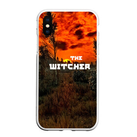 Чехол для iPhone XS Max матовый с принтом Ведьмак в городе Новоалтайск, Силикон | Область печати: задняя сторона чехла, без боковых панелей | gwent | gwent: the witcher card game | witcher 3 | ведьмак | гвинт | геральд | огонь | пламя