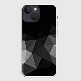 Чехол для iPhone 13 mini с принтом Abstract gray в городе Новоалтайск,  |  | abstraction | абстракция | геометрия | грани | изгиб | линии | полигоны | полосы | постель | розовый | сочетания | текстура | треугольники