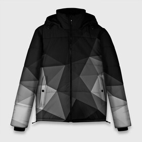 Мужская зимняя куртка 3D с принтом Abstract gray в городе Новоалтайск, верх — 100% полиэстер; подкладка — 100% полиэстер; утеплитель — 100% полиэстер | длина ниже бедра, свободный силуэт Оверсайз. Есть воротник-стойка, отстегивающийся капюшон и ветрозащитная планка. 

Боковые карманы с листочкой на кнопках и внутренний карман на молнии. | abstraction | абстракция | геометрия | грани | изгиб | линии | полигоны | полосы | постель | розовый | сочетания | текстура | треугольники