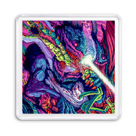 Магнит 55*55 с принтом Hyper beast в городе Новоалтайск, Пластик | Размер: 65*65 мм; Размер печати: 55*55 мм | counter strike | cs | cs go | global offensive | hyper beast | гипер зверь | гиперзверь | контр страйк | контра | кс | тату | татуировка | яркая