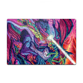 Пазл магнитный 126 элементов с принтом Hyper beast в городе Новоалтайск, полимерный материал с магнитным слоем | 126 деталей, размер изделия —  180*270 мм | counter strike | cs | cs go | global offensive | hyper beast | гипер зверь | гиперзверь | контр страйк | контра | кс | тату | татуировка | яркая