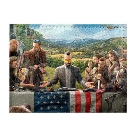 Обложка для студенческого билета с принтом Far Cry 5 в городе Новоалтайск, натуральная кожа | Размер: 11*8 см; Печать на всей внешней стороне | farcry | фар край | фаркрай