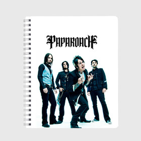 Тетрадь с принтом Paparoach 5 в городе Новоалтайск, 100% бумага | 48 листов, плотность листов — 60 г/м2, плотность картонной обложки — 250 г/м2. Листы скреплены сбоку удобной пружинной спиралью. Уголки страниц и обложки скругленные. Цвет линий — светло-серый
 | papa | papa roach | roach | альтернативный | группа | джекоби шэддикс | джерри хортон | метал | ню | нюметал | палермо | папа | папароач | папароч | роач | рок | роч | рэп | хард | хардрок | эсперанс