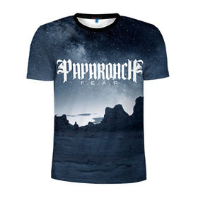 Мужская футболка 3D спортивная с принтом Paparoach 8 в городе Новоалтайск, 100% полиэстер с улучшенными характеристиками | приталенный силуэт, круглая горловина, широкие плечи, сужается к линии бедра | papa roach | roach | папа роач | папароач | папароч | роач | роч