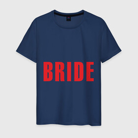 Мужская футболка хлопок с принтом Bride в городе Новоалтайск, 100% хлопок | прямой крой, круглый вырез горловины, длина до линии бедер, слегка спущенное плечо. | beach party | bride | girls rule | henparty | lifeguard | malibu | power | real girls | woman | девичник | девушки рулят | для влюбленных | для подруг | замуж | малибу | невеста | пляж | пляжная вечеринка | подружки | спасатели