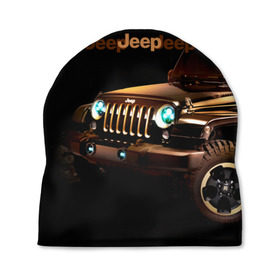 Шапка 3D с принтом Jeep в городе Новоалтайск, 100% полиэстер | универсальный размер, печать по всей поверхности изделия | brand | car | chrysler | jeep | logo | usa | автомобиль | джип | крайслер | логотип | марка | сша