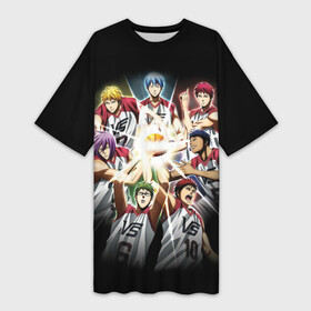 Платье-футболка 3D с принтом Баскетбол Куроко 6 в городе Новоалтайск,  |  | kuroko no basuke | аниме | анимэ | дзюмпэй хюга | коити кавахара | коки фурихата | рико аида | ринносукэ митобэ | сатоси цутида | синдзи коганэи | сюн идзуки | тайга кагами | тэппэй киёси | тэцуя куроко