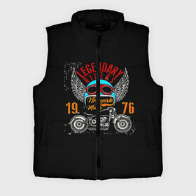 Мужской жилет утепленный 3D с принтом Мото 1976 в городе Новоалтайск,  |  | 3d | legendary riders | riders | rock | авто | автомобильные | гонщик | дорога | колеса | крылья | мото | мотоциклы | рок