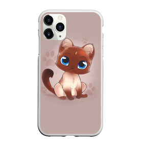 Чехол для iPhone 11 Pro Max матовый с принтом Киска в городе Новоалтайск, Силикон |  | Тематика изображения на принте: взгляд | глаза | киска | кот | котёнок | кошка | лапа | след | хвост