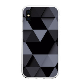 Чехол для iPhone XS Max матовый с принтом Геометрия в городе Новоалтайск, Силикон | Область печати: задняя сторона чехла, без боковых панелей | 3d | abstract | gray | lowpoly | polygon | triangle | абстракция | геометрия | полигоны | треугольники