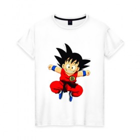 Женская футболка хлопок с принтом Dragon Ball в городе Новоалтайск, 100% хлопок | прямой крой, круглый вырез горловины, длина до линии бедер, слегка спущенное плечо | dragon ball | драконий жемчуг | жемчуг дракона
