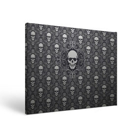Холст прямоугольный с принтом Black Milk - Skulls - Черепа в городе Новоалтайск, 100% ПВХ |  | black milk | metall | pattern | rock | skulls | патерн | узор | череп | черепа | черная