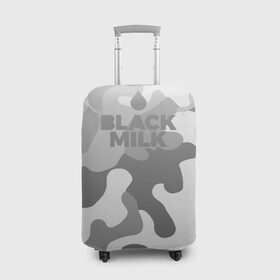 Чехол для чемодана 3D с принтом Black Milk Серый Камуфляж в городе Новоалтайск, 86% полиэфир, 14% спандекс | двустороннее нанесение принта, прорези для ручек и колес | black milk | camo | camouflage | gray | pattern | камо | кмуфляж | серый | узор | черное молоко