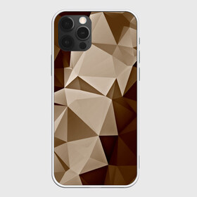Чехол для iPhone 12 Pro Max с принтом Brown geometry в городе Новоалтайск, Силикон |  | Тематика изображения на принте: abstraction | геометрия | грани | полигоны | текстура | треугольники
