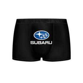 Мужские трусы 3D с принтом Subaru в городе Новоалтайск, 50% хлопок, 50% полиэстер | классическая посадка, на поясе мягкая тканевая резинка | subaru | автомобиль | марка | машина | субару