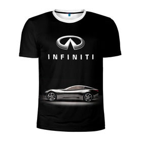 Мужская футболка 3D спортивная с принтом Infiniti в городе Новоалтайск, 100% полиэстер с улучшенными характеристиками | приталенный силуэт, круглая горловина, широкие плечи, сужается к линии бедра | авто | инфинити | марка | машина