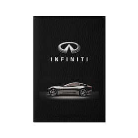 Обложка для паспорта матовая кожа с принтом Infiniti в городе Новоалтайск, натуральная матовая кожа | размер 19,3 х 13,7 см; прозрачные пластиковые крепления | Тематика изображения на принте: авто | инфинити | марка | машина