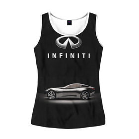 Женская майка 3D с принтом Infiniti в городе Новоалтайск, 100% полиэстер | круглая горловина, прямой силуэт, длина до линии бедра | авто | инфинити | марка | машина