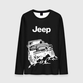 Мужской лонгслив 3D с принтом Jeep в городе Новоалтайск, 100% полиэстер | длинные рукава, круглый вырез горловины, полуприлегающий силуэт | автомобиль | джип | марка | машина