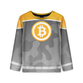 Детский лонгслив 3D с принтом Black Milk Bitcoin - Биткоин в городе Новоалтайск, 100% полиэстер | длинные рукава, круглый вырез горловины, полуприлегающий силуэт
 | bitcoin | black milk | ethereum | etherium | litecoin | биткоин | крипта | крипто | криптовалюта | лайткоин | майнер | майнинг | эфир