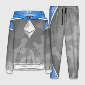 Женский костюм 3D (с толстовкой) с принтом Black Milk Ethereum   Эфириум в городе Новоалтайск,  |  | black milk | ethereum | etherium | litecoin | крипта | крипто | криптовалюта | лайткоин | майнер | майнинг | эфир