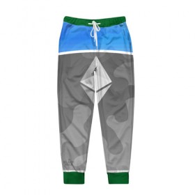Мужские брюки 3D с принтом Black Milk Ethereum - Эфириум в городе Новоалтайск, 100% полиэстер | манжеты по низу, эластичный пояс регулируется шнурком, по бокам два кармана без застежек, внутренняя часть кармана из мелкой сетки | black milk | ethereum | etherium | litecoin | крипта | крипто | криптовалюта | лайткоин | майнер | майнинг | эфир